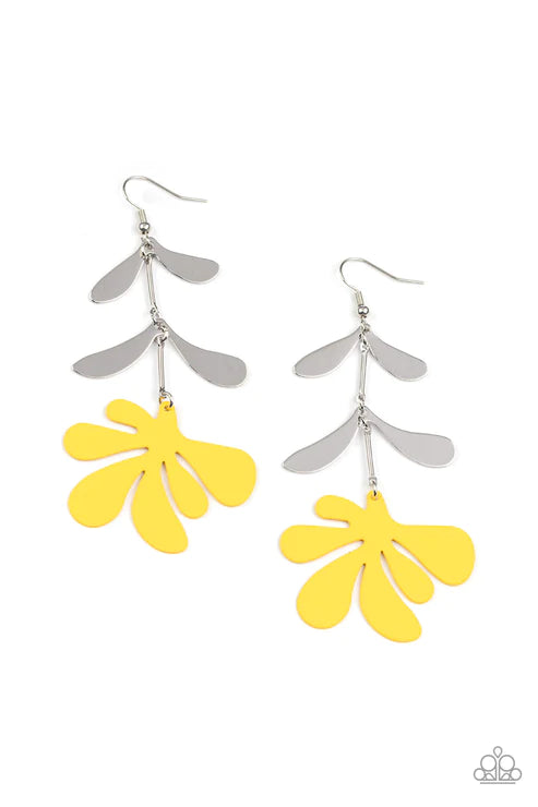 Palm Beach Bonanza - Yellow Earrings