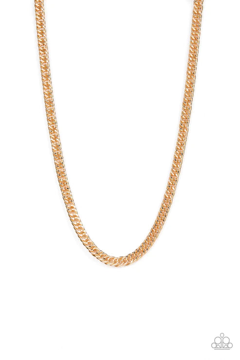 Standing Room Only - Gold Men's Necklace