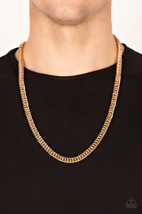 Standing Room Only - Gold Men's Necklace