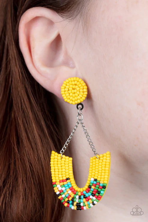 Make it RAINBOW - Yellow Earrings