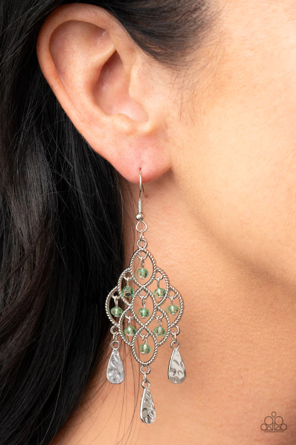 Sentimental Shimmer - Green Earrings