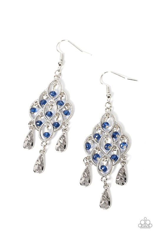 Sentimental Shimmer - Blue Earrings