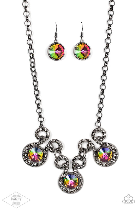Hypnotized - Multi Necklace - Pink Diamond Life of The Party Exclusive
