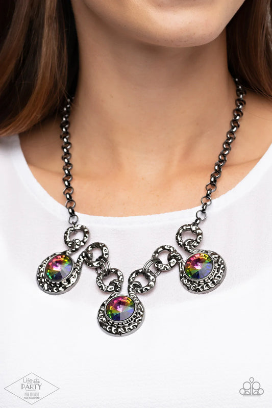 Hypnotized - Multi Necklace - Pink Diamond Life of The Party Exclusive