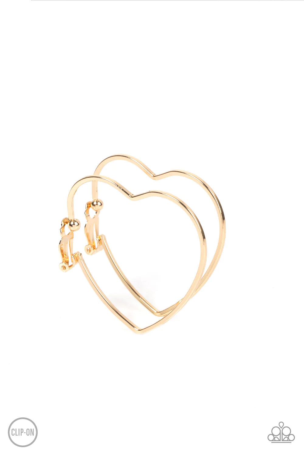 Harmonious Hearts - Gold Clip-On
