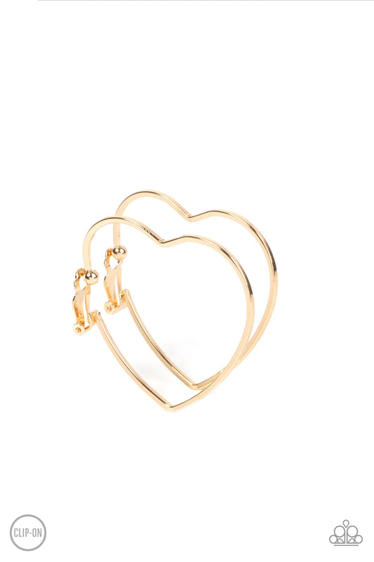 Harmonious Hearts - Gold Clip-On