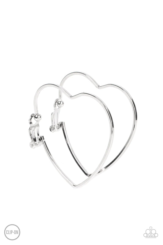 Harmonious Hearts - Silver Clip-On