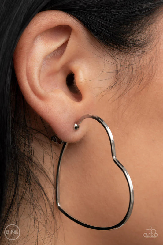 Harmonious Hearts - Silver Clip-On