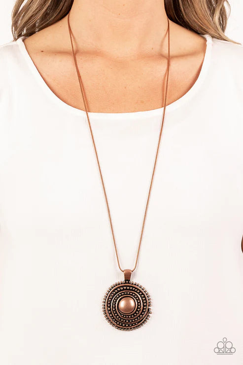 Solar Swirl - Copper Necklace