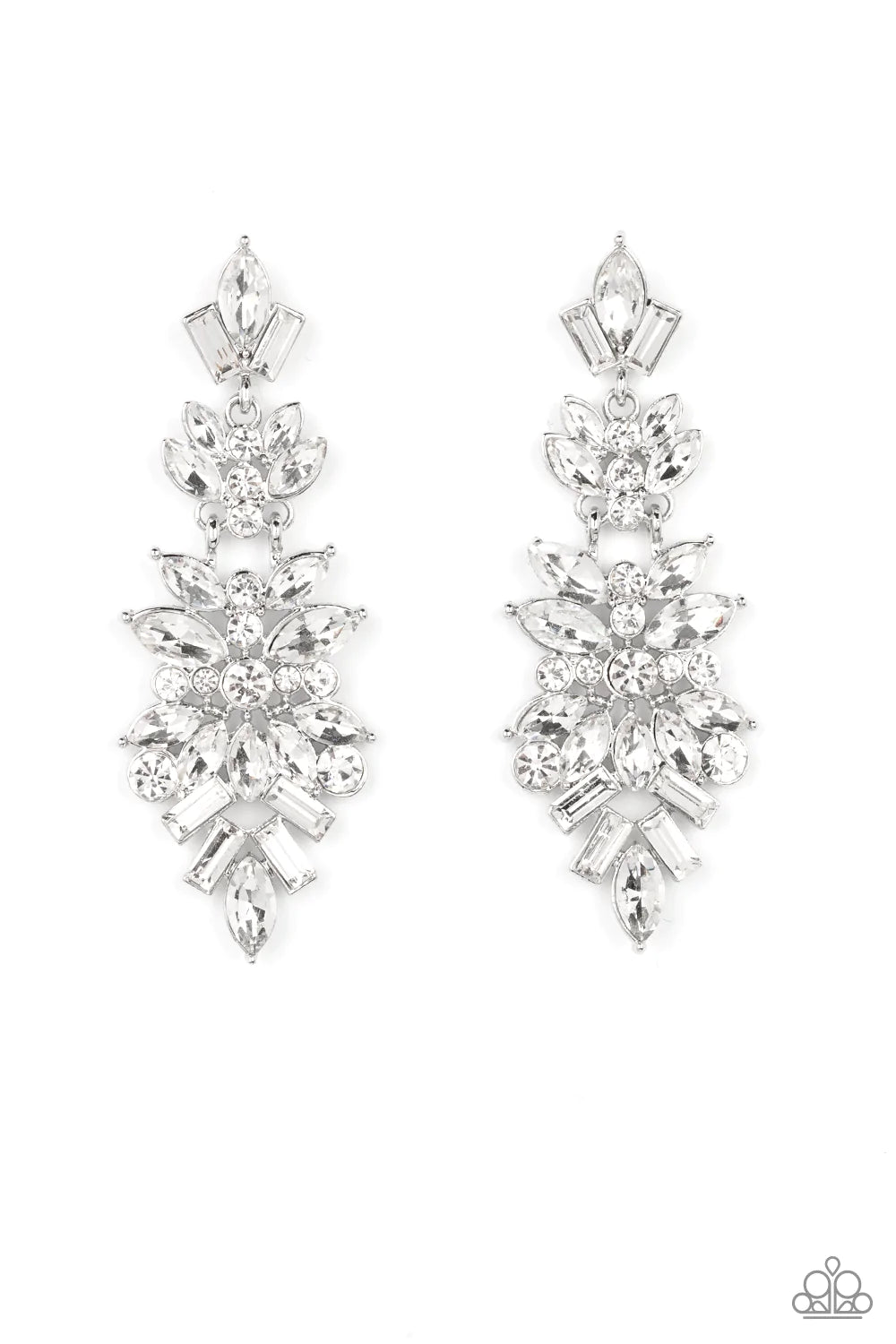 Frozen Fairytale - White  Post Earrings