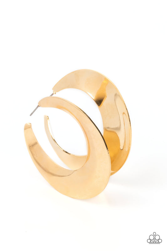 Power Curves - Gold Earrings