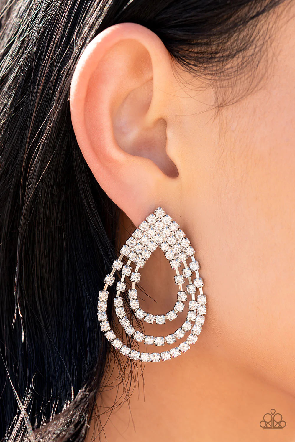 Take a POWER Stance - White Post Earrings