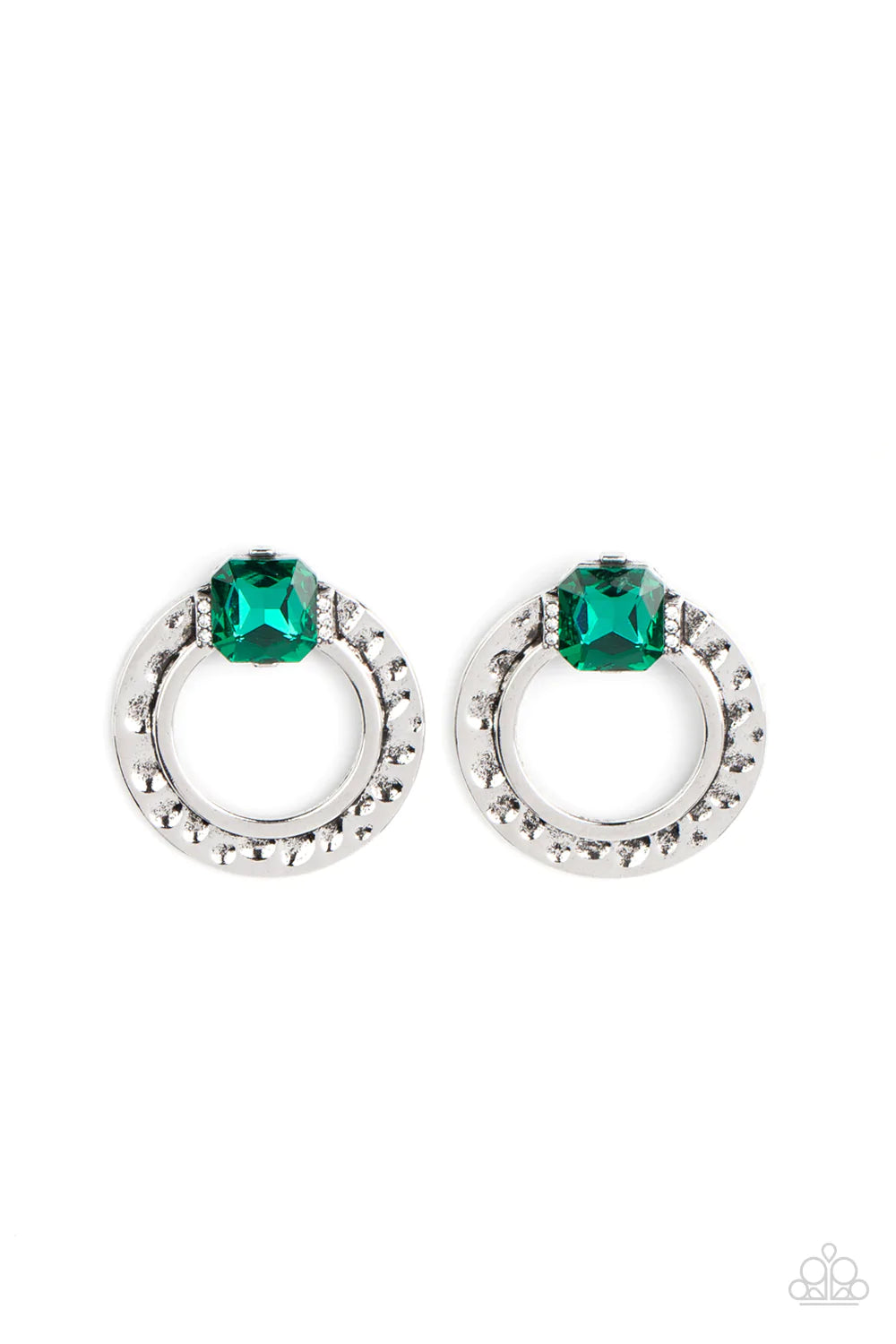Smoldering Scintillation - Green  Post Earrings