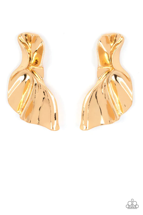 METAL-Physical Mood - Gold Post Earrings