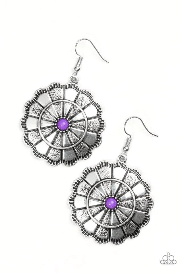 I'm No Wallflower Purple Earrings
