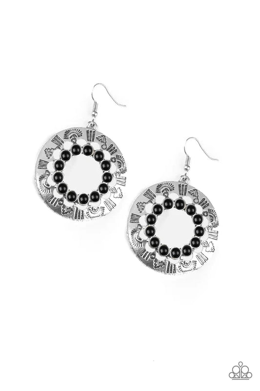 Organically Omega Black Earrings