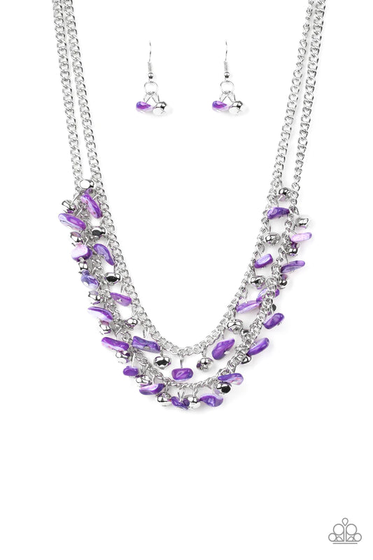 Pebble Pioneer - Purple Necklace