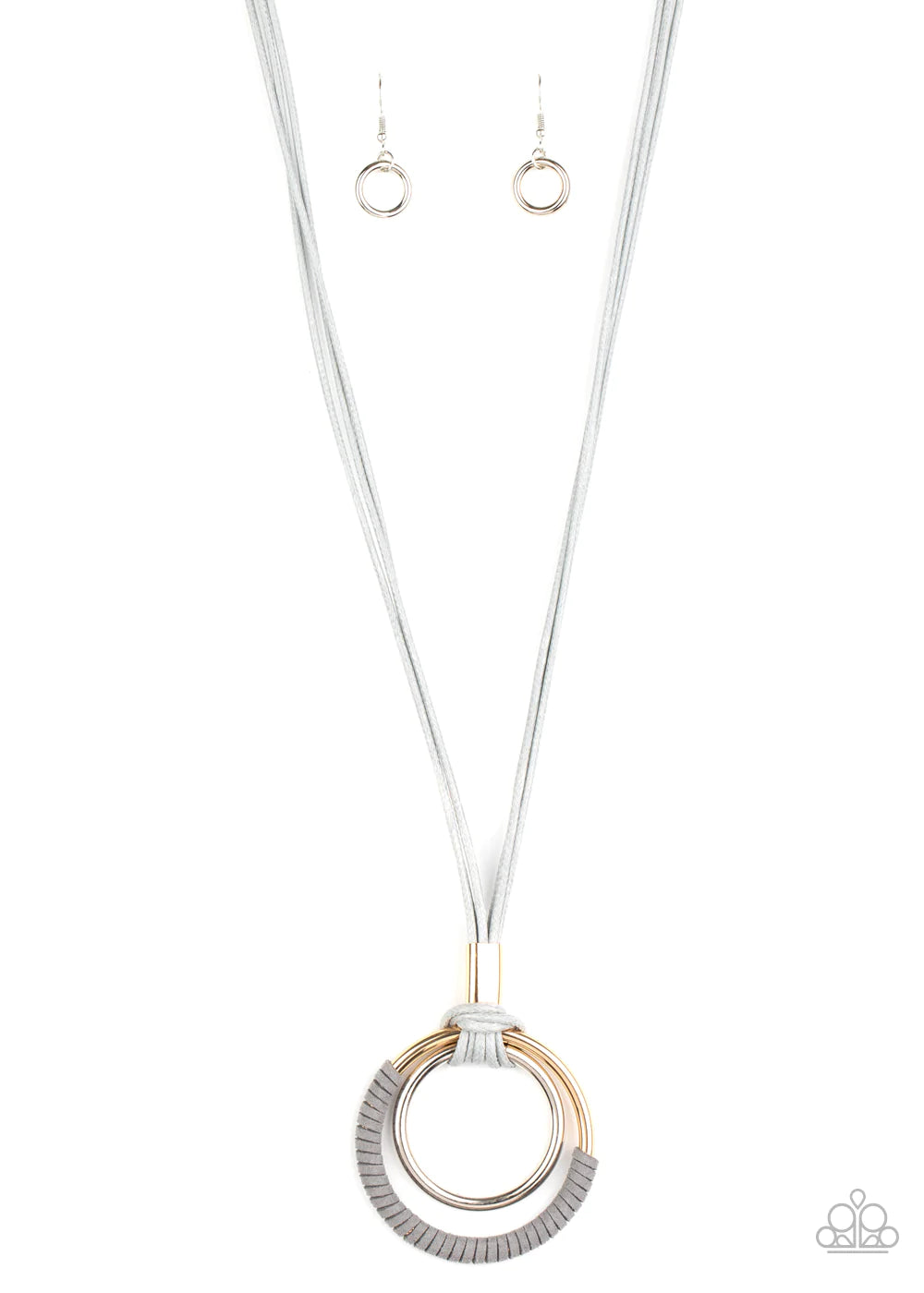 Elliptical Essence Silver Necklace
