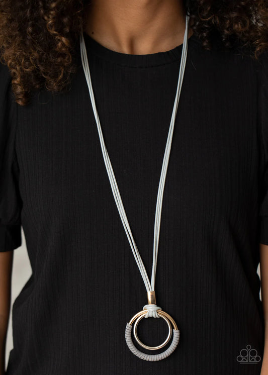 Elliptical Essence Silver Necklace