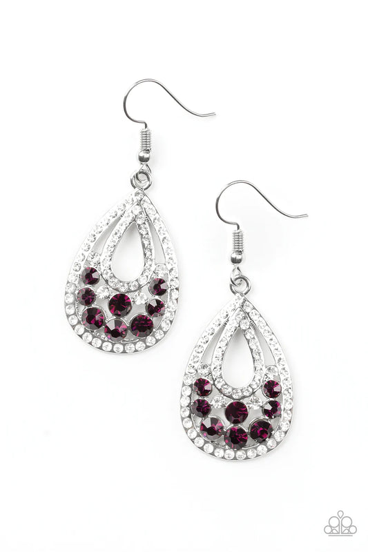 Sparkling Stardom - Purple Earrings